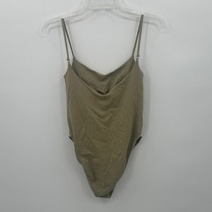 NWOT Free People Intimately Women's Olive Green Bodysuit Size M/L